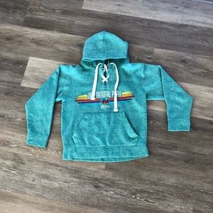 Turquoise women’s pull over hoodie